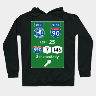 New York Thruway Westbound Exit 25: Schenectady I-890 NY Rte 7, 146 Hoodie